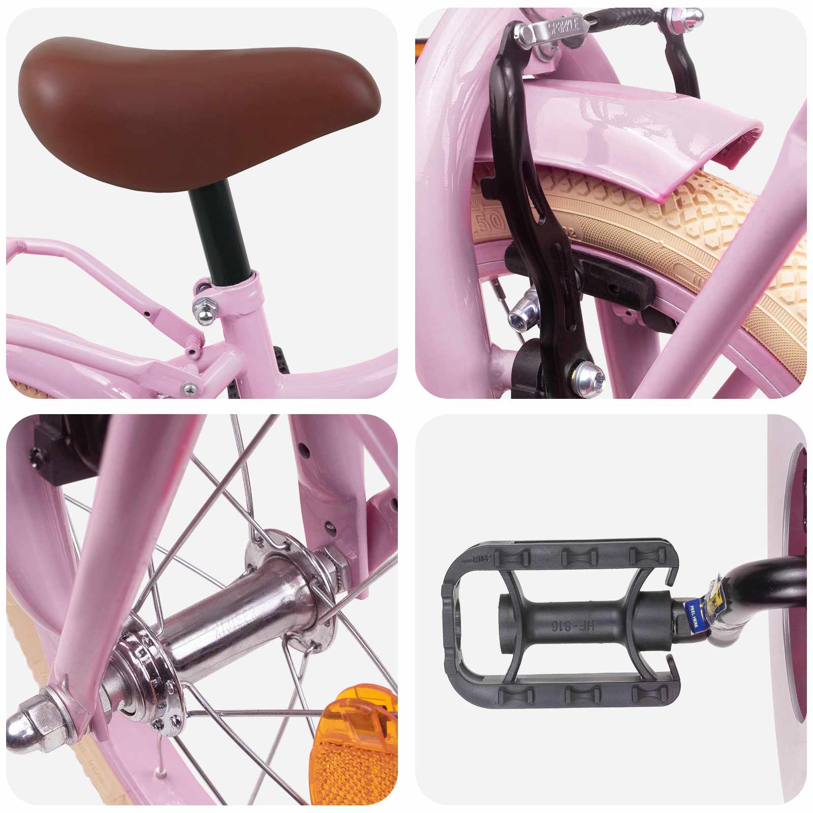 vidaXL Kinderfiets 20 Inch voor 6-11 jaar oud Lichtroze