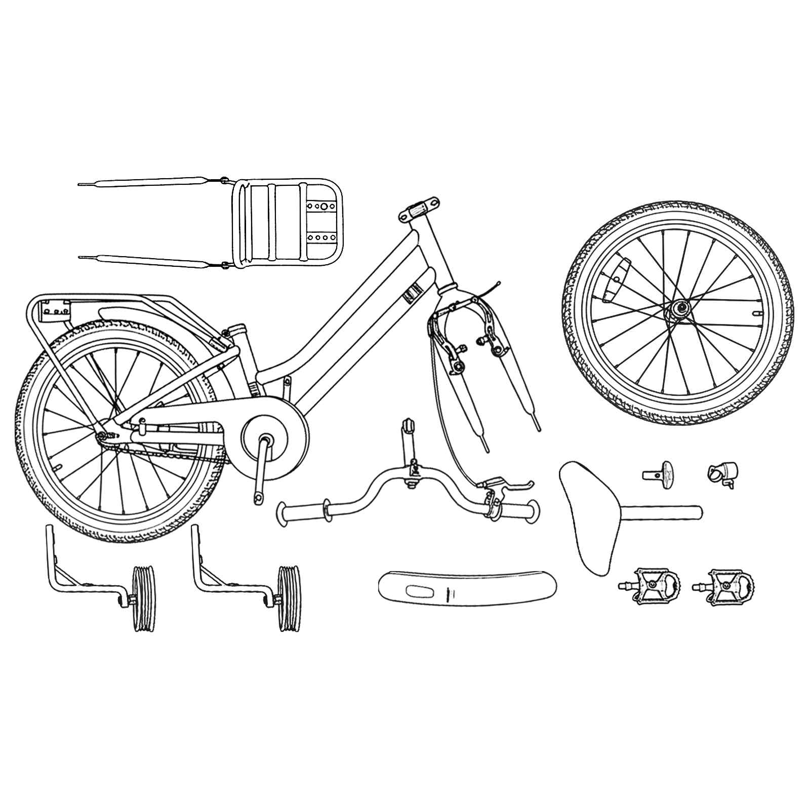 vidaXL Kinderfiets 20 Inch voor 6-11 jaar oud Lichtroze