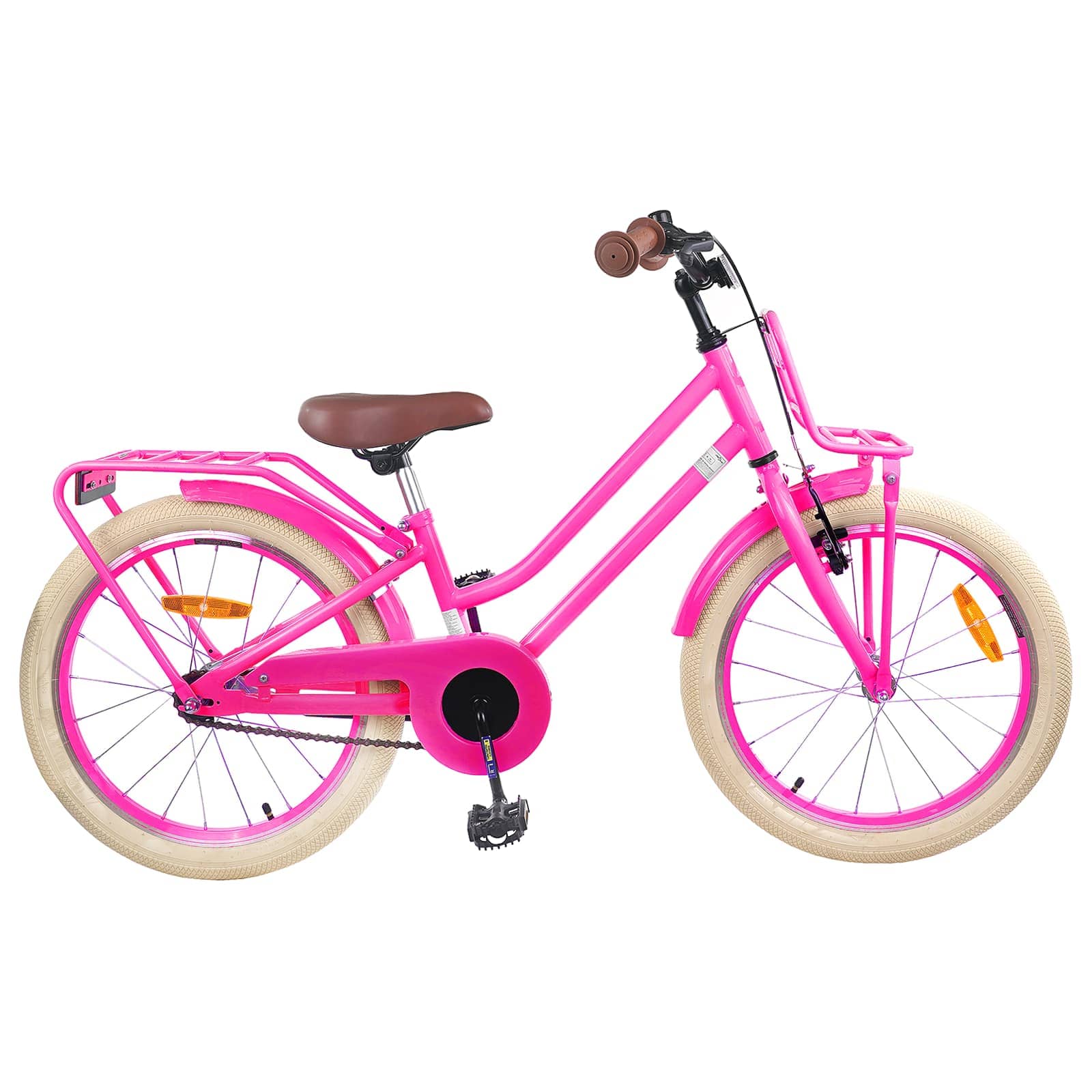 vidaXL Kinderfiets 20 Inch voor 6-11 jaar oud Lichtroze