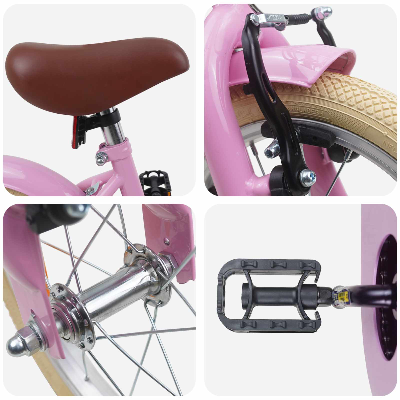 vidaXL Kinderfiets 20 Inch voor 6-11 jaar oud Lichtroze