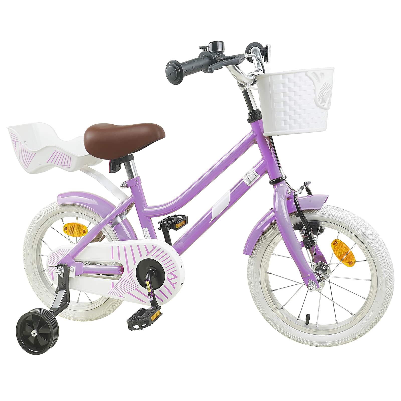 vidaXL Kinderfiets 12 Inch voor 2-4 jaar oud Paars