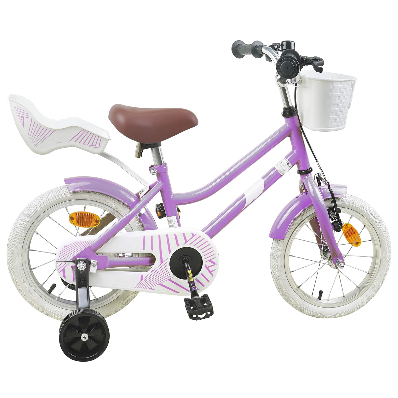 vidaXL Kinderfiets 12 Inch voor 2-4 jaar oud Paars