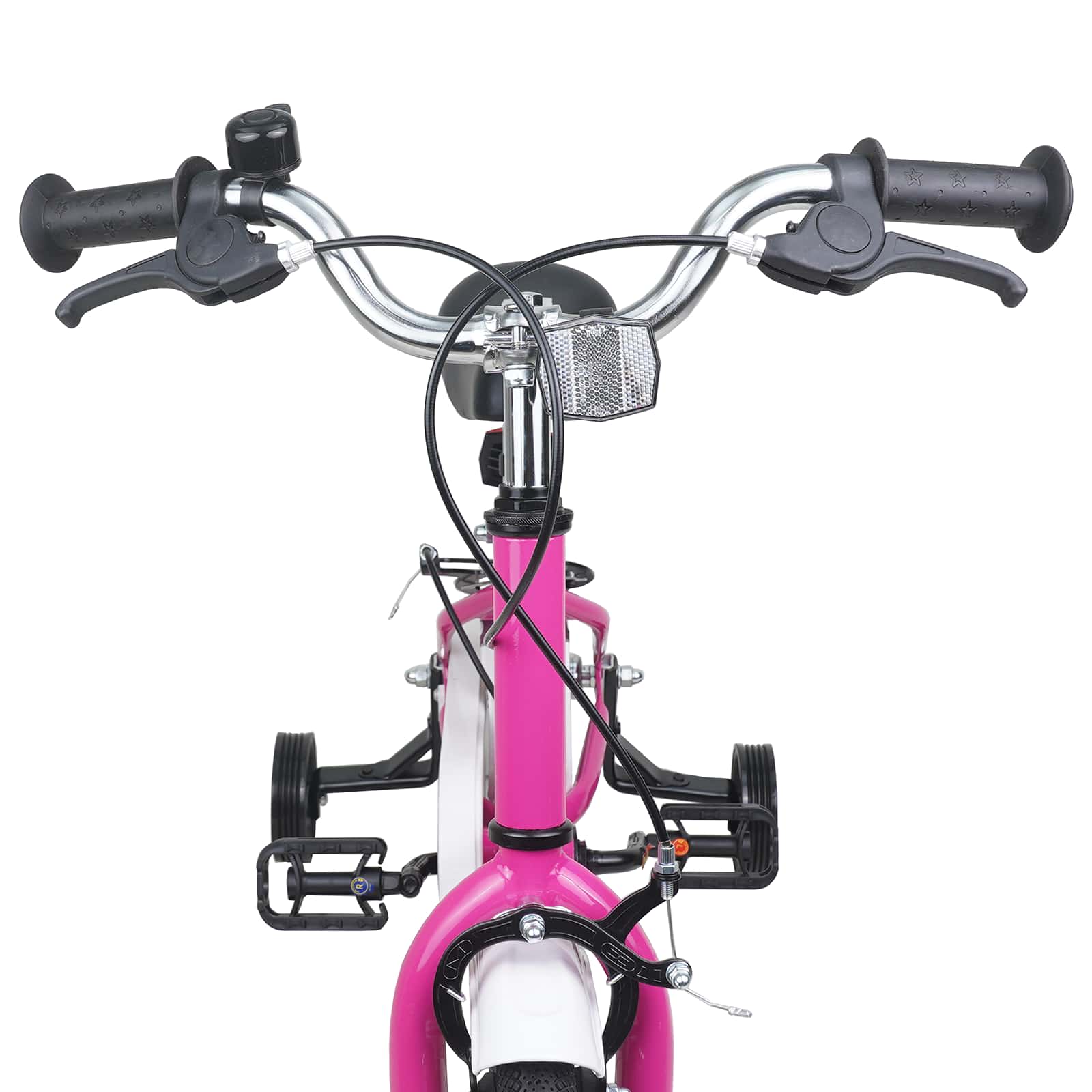 vidaXL Kinderfiets 12 Inch voor 2-4 jaar oud Roze Wit