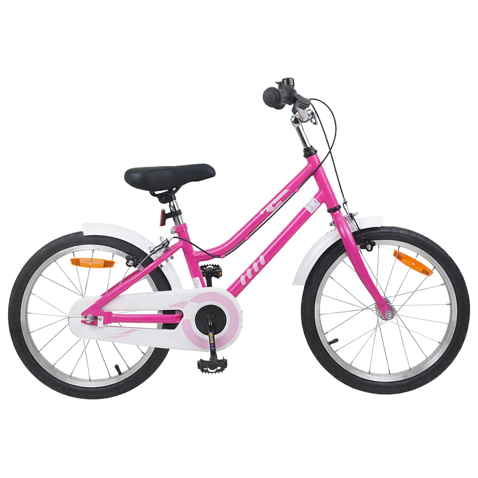 vidaXL Kinderfiets 12 Inch voor 2-4 jaar oud Roze Wit