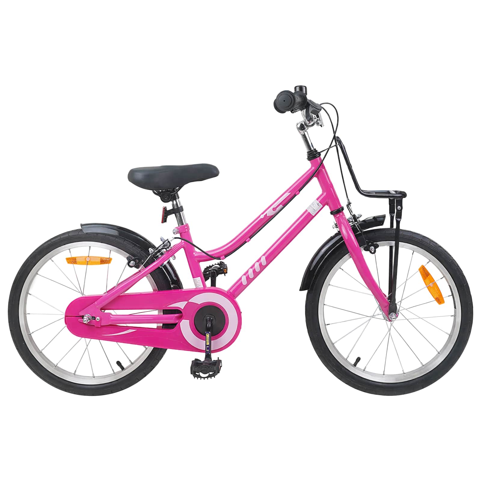 vidaXL Kinderfiets 12 Inch voor 2-4 jaar oud Roze en Zwart