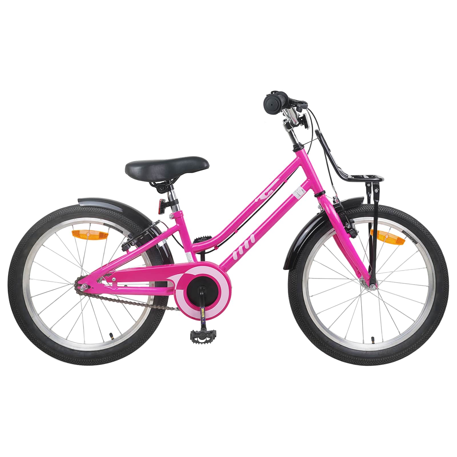 vidaXL Kinderfiets 12 Inch voor 2-4 jaar oud Roze en Zwart