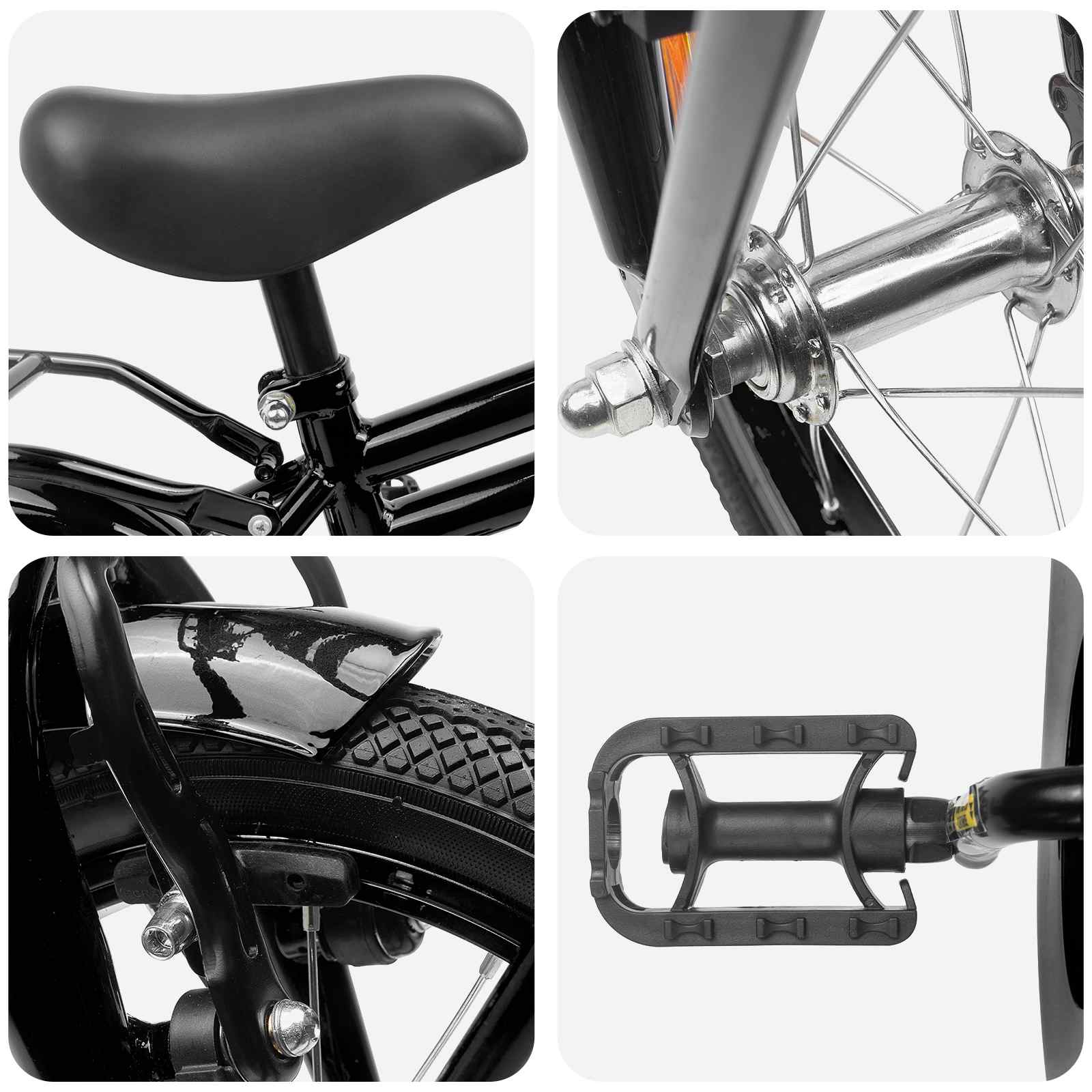 vidaXL Kinderfiets 20 Inch voor 6-11 jaar oud Zwart