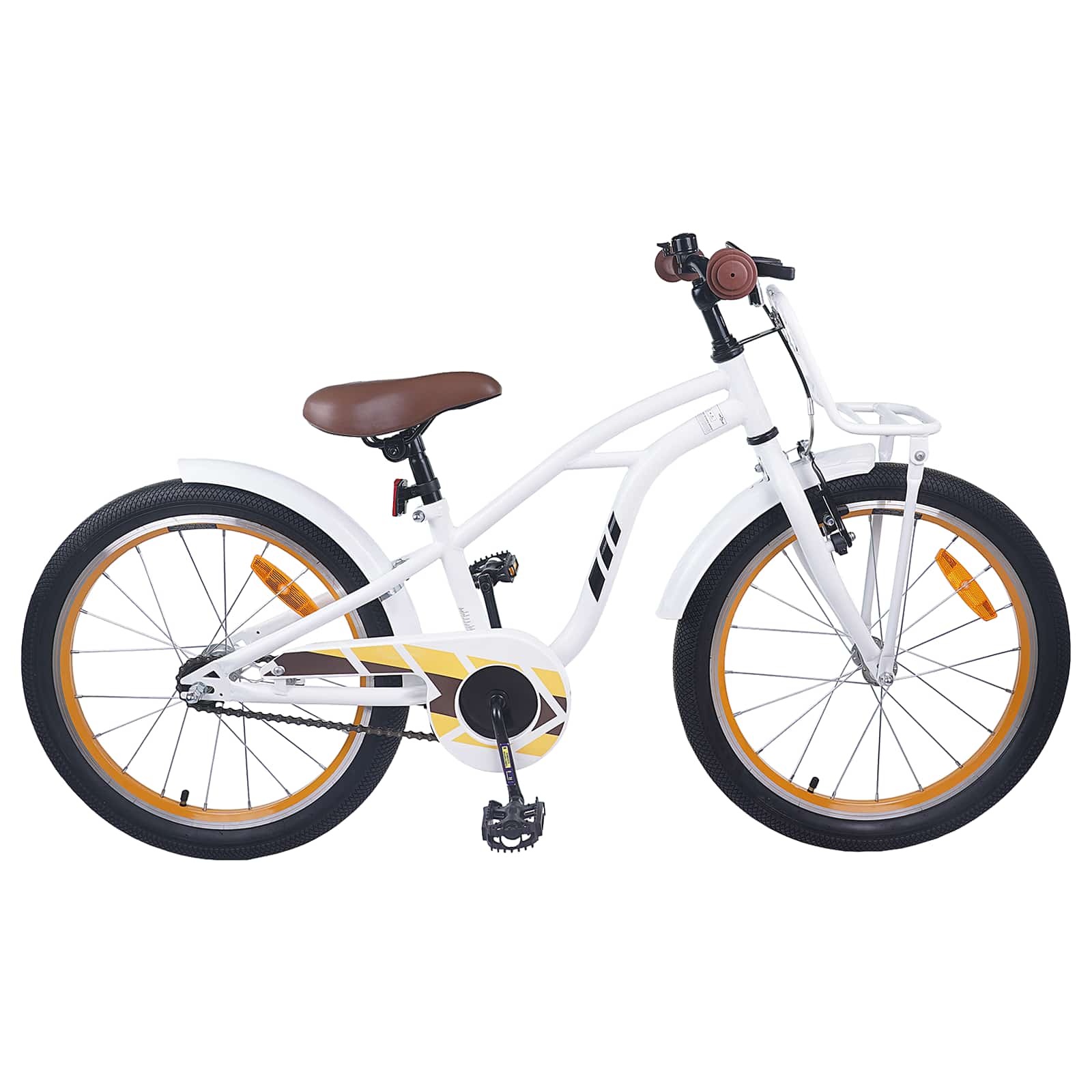 vidaXL Kinderfiets 22 Inch voor 7-12 jaar oud Wit