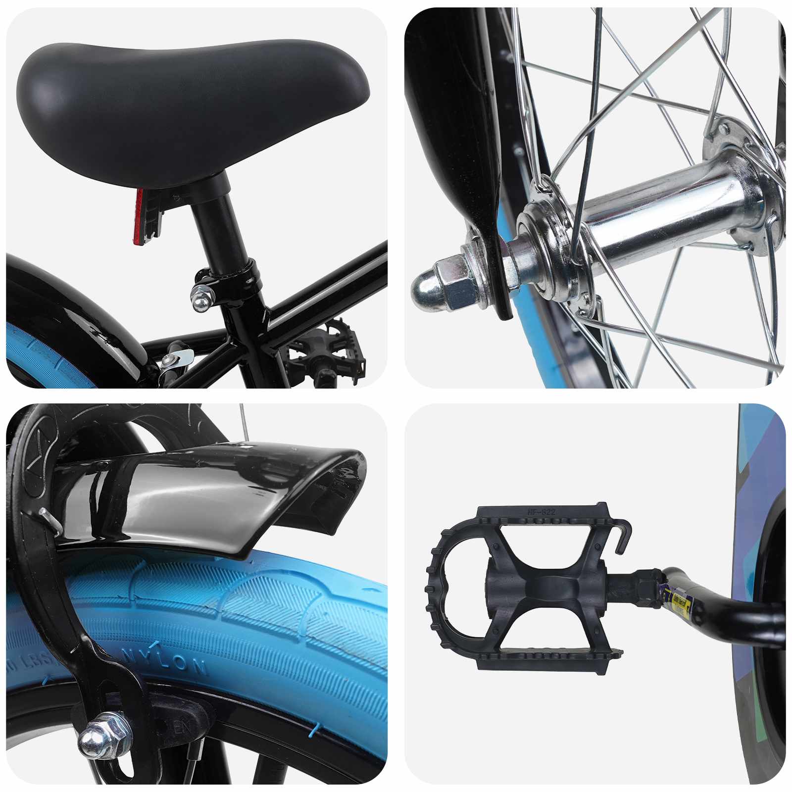 vidaXL Kinderfiets 20 Inch voor 6-11 jaar oud Zwart