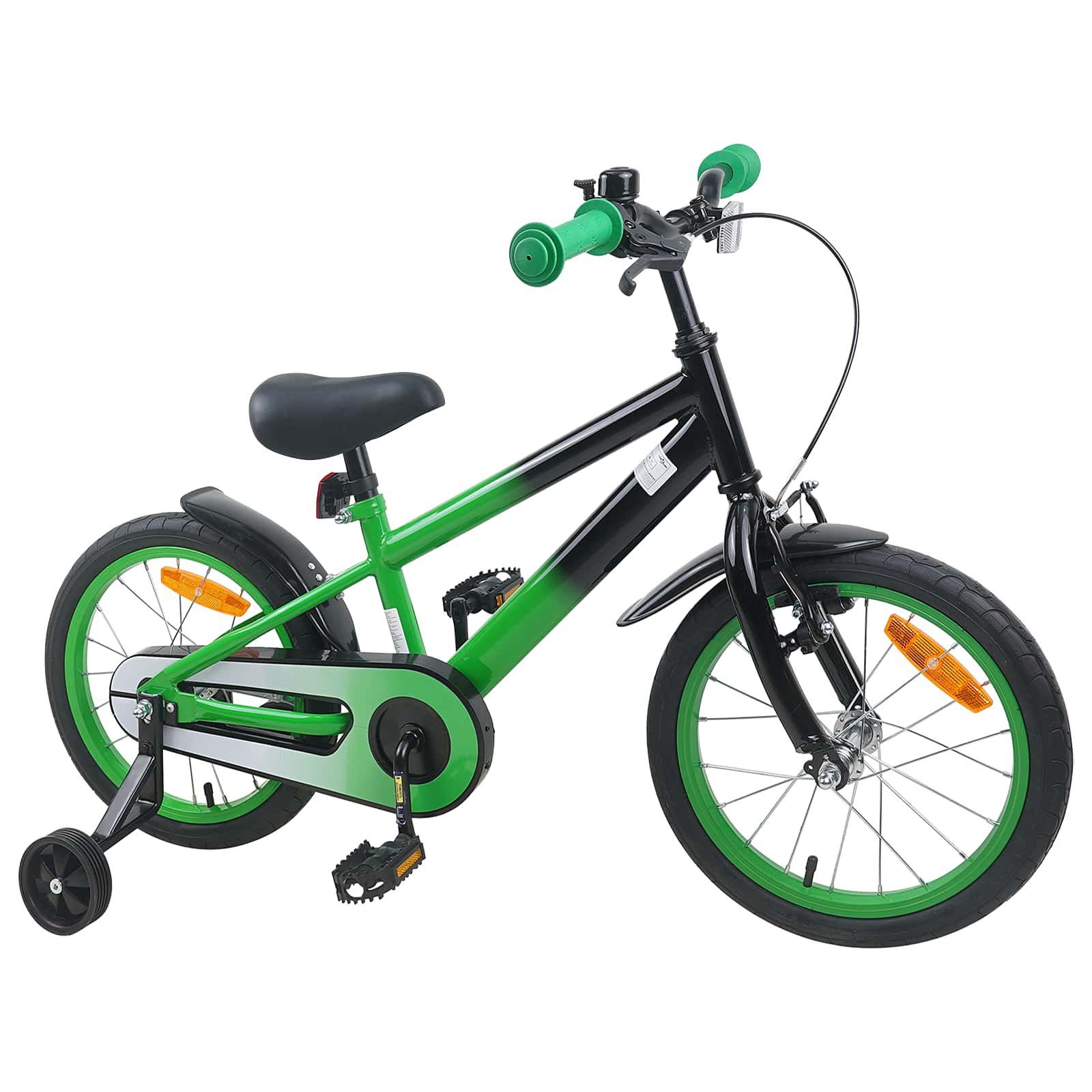 vidaXL Kinderfiets 22 Inch voor 7-12 jaar oud Blauw Zwart