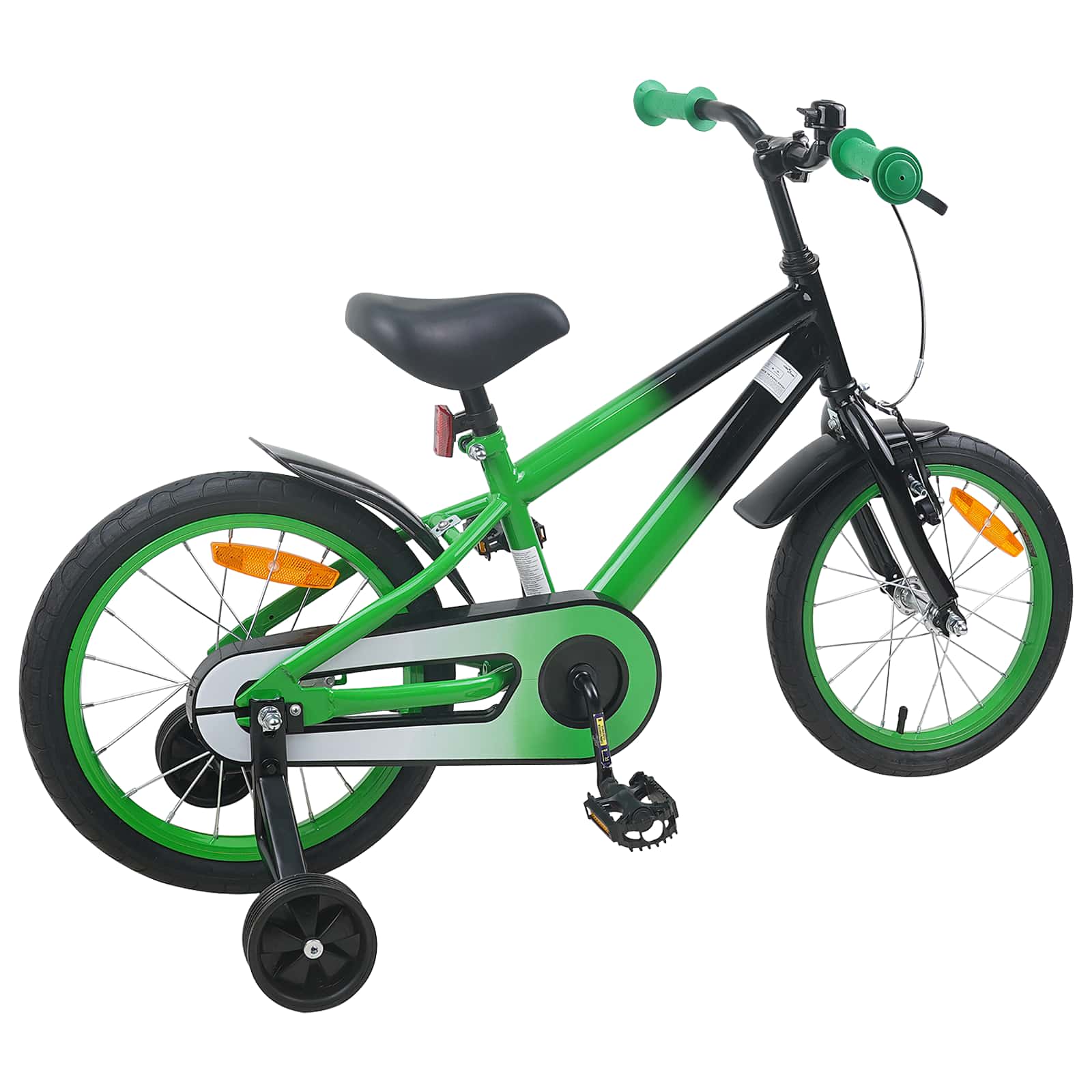 vidaXL Kinderfiets 22 Inch voor 7-12 jaar oud Blauw Zwart