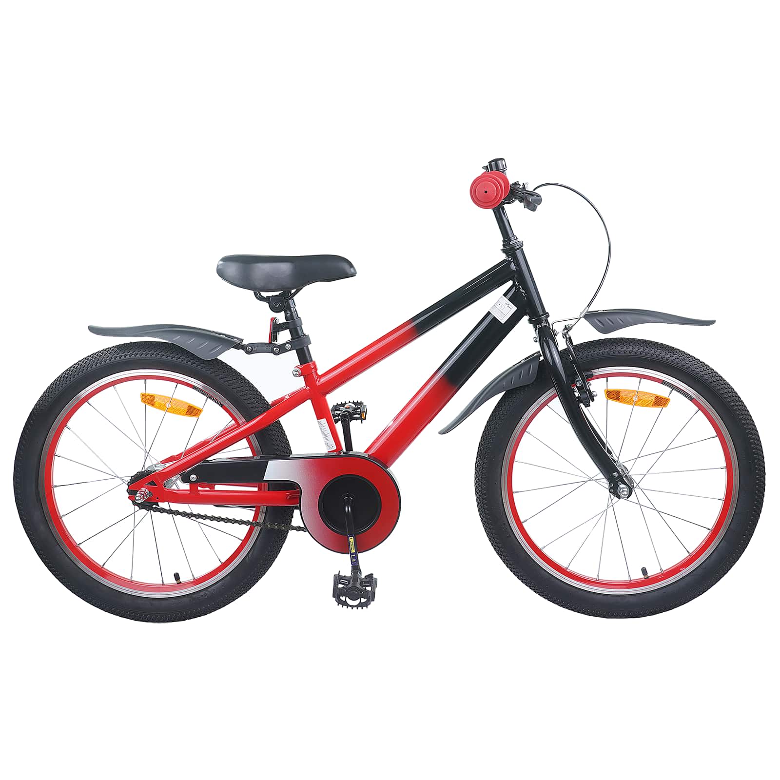 vidaXL Kinderfiets 22 Inch voor 7-12 jaar oud Blauw Zwart