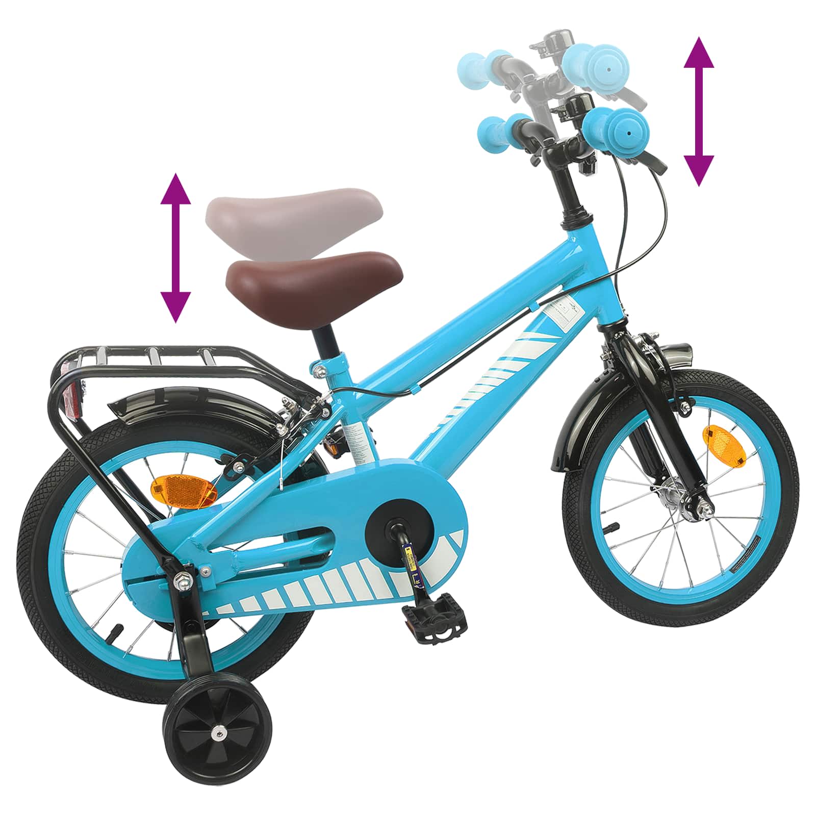 vidaXL Kinderfiets 20 Inch voor 6-11 jaar oud Lichtblauw