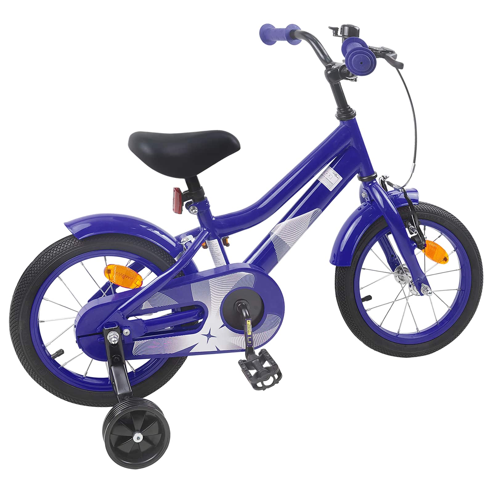 vidaXL Kinderfiets 12 Inch voor 2-4 jaar oud Donkerblauw