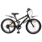 vidaXL Kinderfiets 20 Inch 6-Speed voor 6-11 jaar oud Zwart