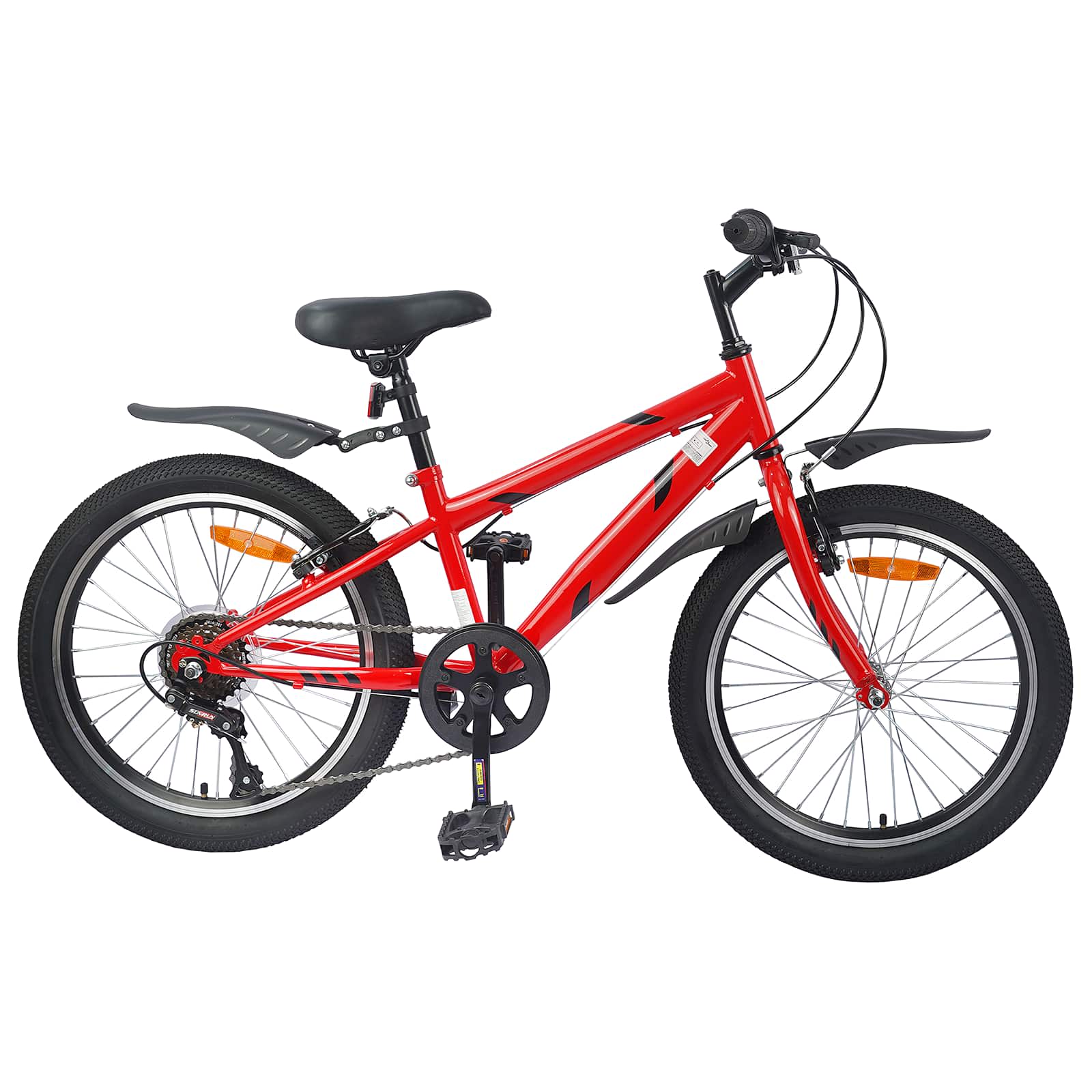 vidaXL Kinderfiets 20 Inch 6-Speed voor 6-11 jaar oud Zwart