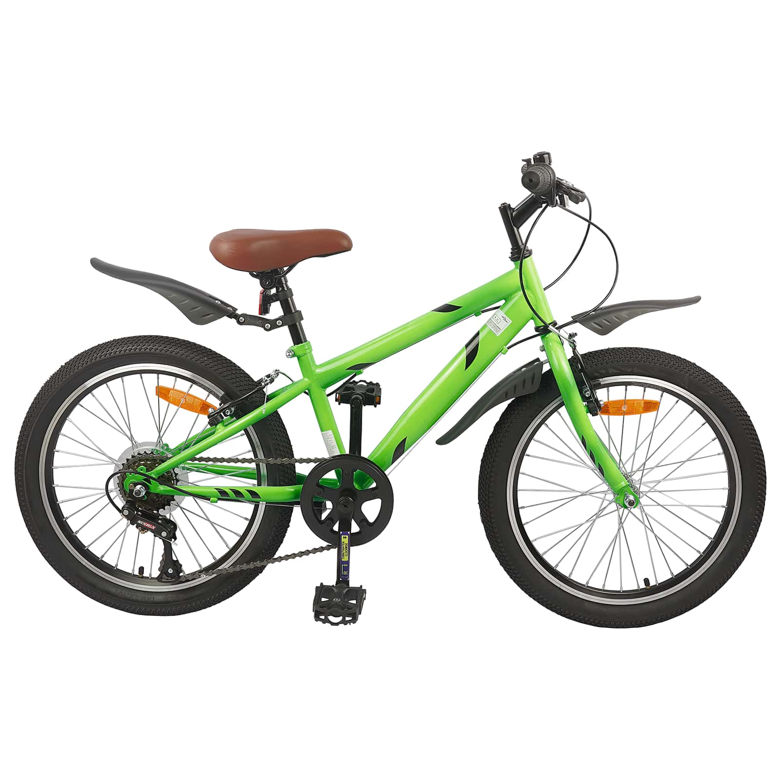 vidaXL Kinderfiets 20 Inch 6-Speed voor 6-11 jaar oud Zwart