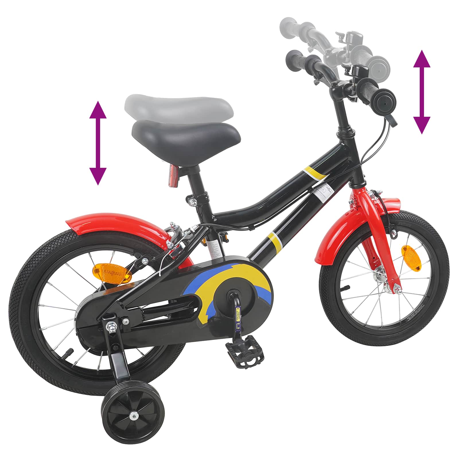 vidaXL Kinderfiets 20 Inch voor 6-11 jaar oud Blauw Wit
