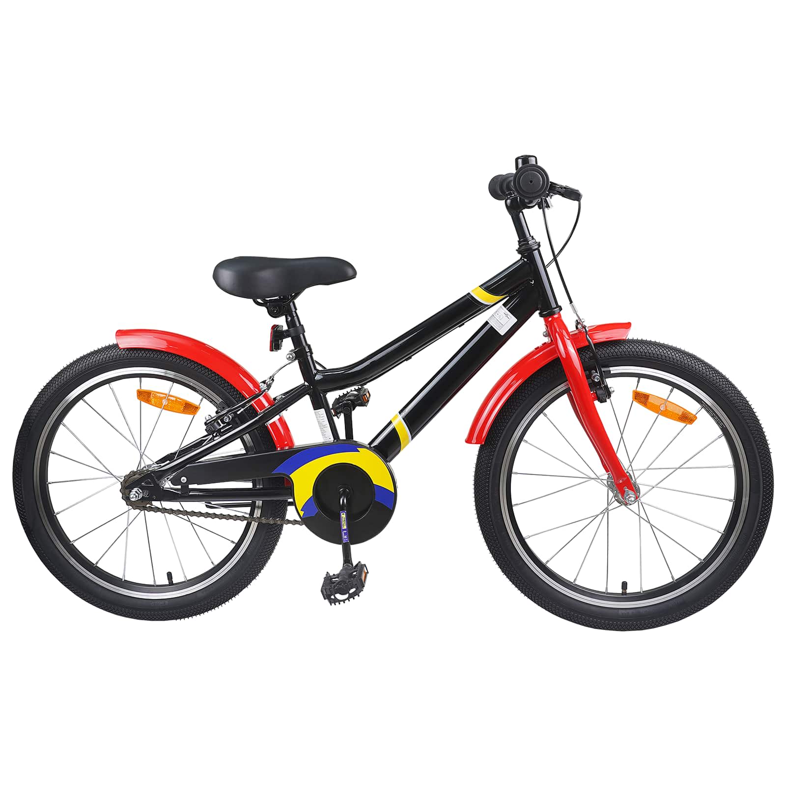 vidaXL Kinderfiets 20 Inch voor 6-11 jaar oud Blauw Wit