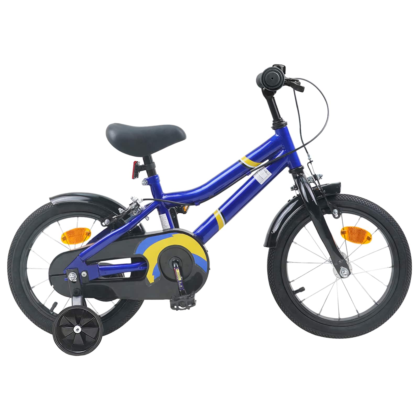 vidaXL Kinderfiets 20 Inch voor 6-11 jaar oud Blauw Wit