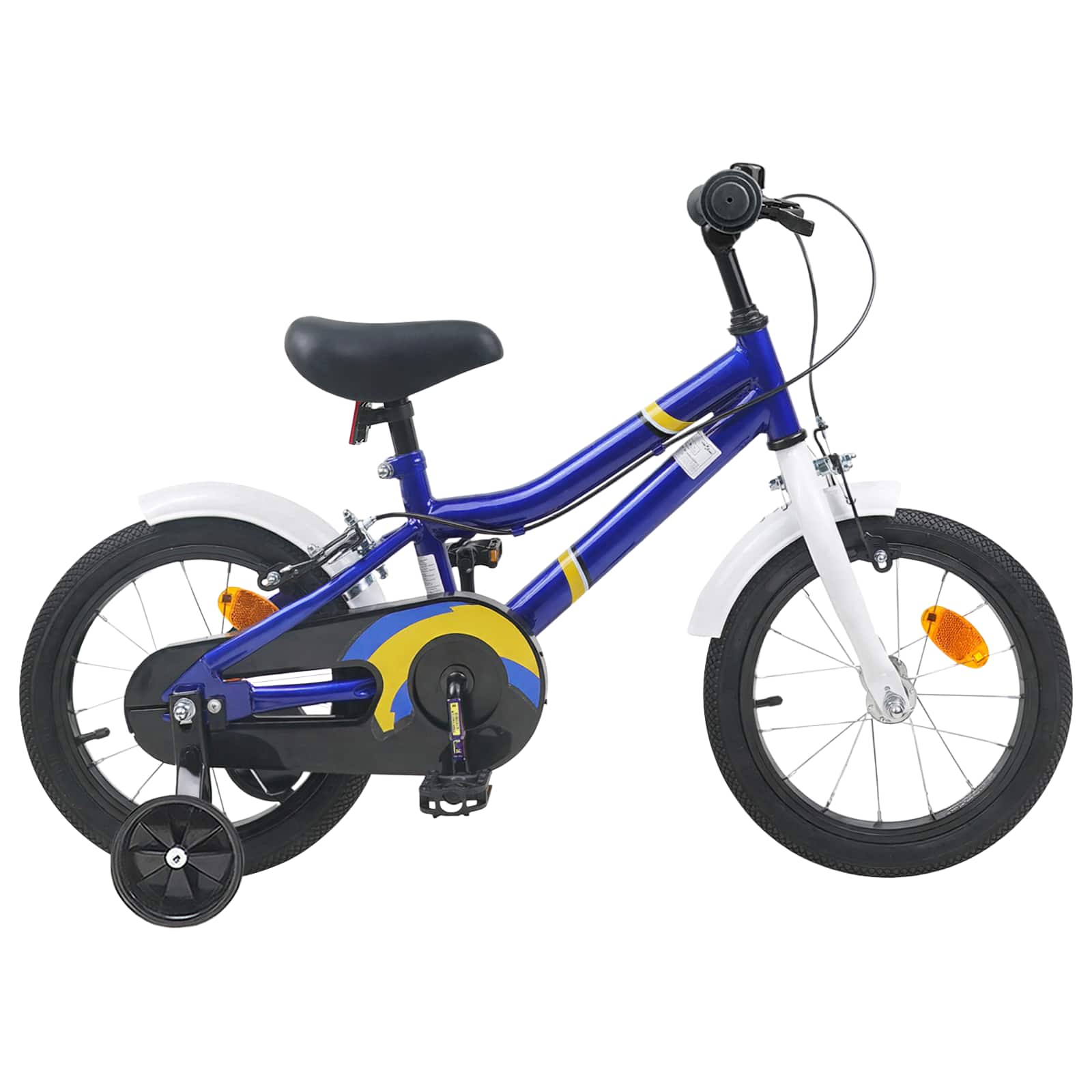 vidaXL Kinderfiets 20 Inch voor 6-11 jaar oud Blauw Wit