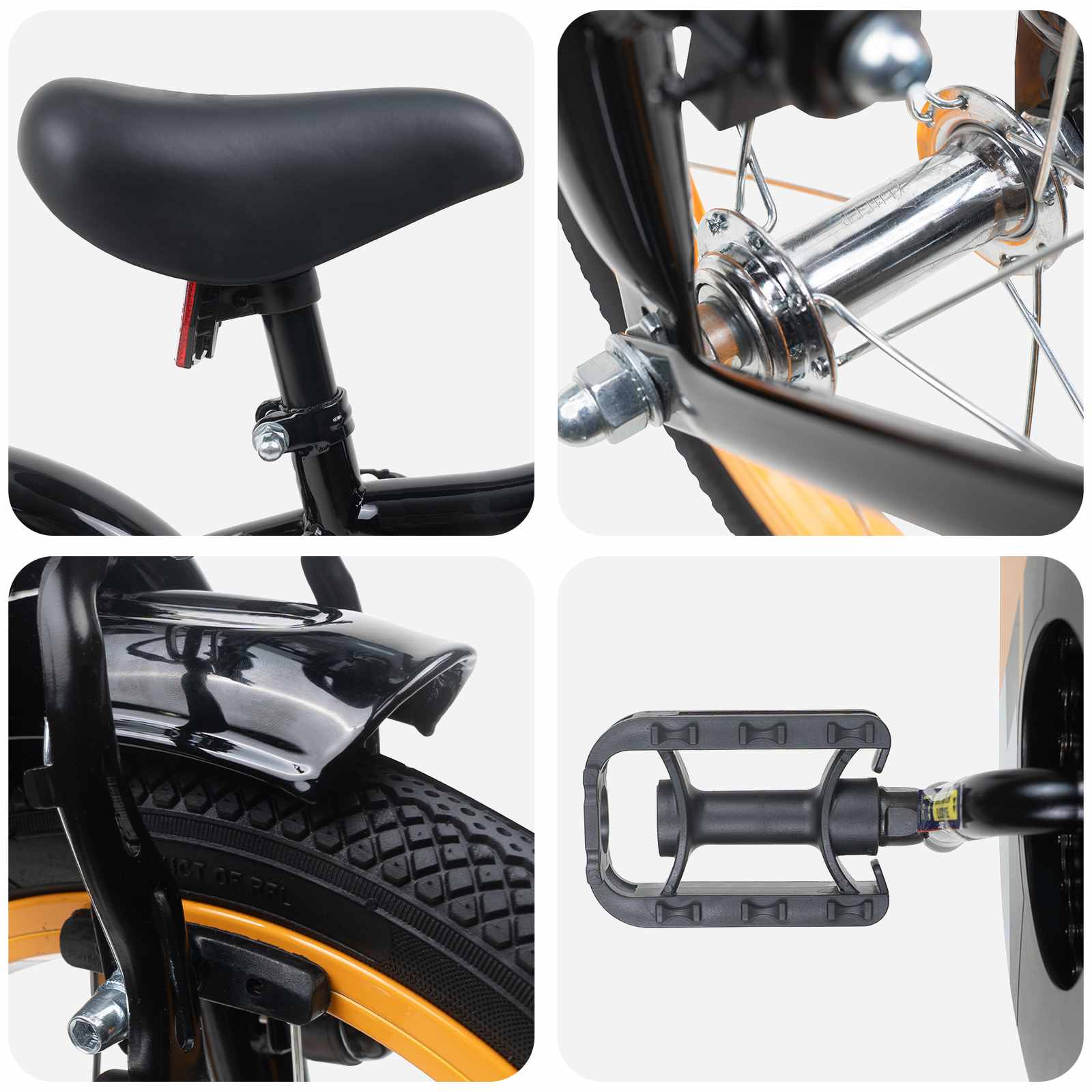 vidaXL Kinderfiets 20 Inch voor 6-11 jaar oud Oranje Zwart