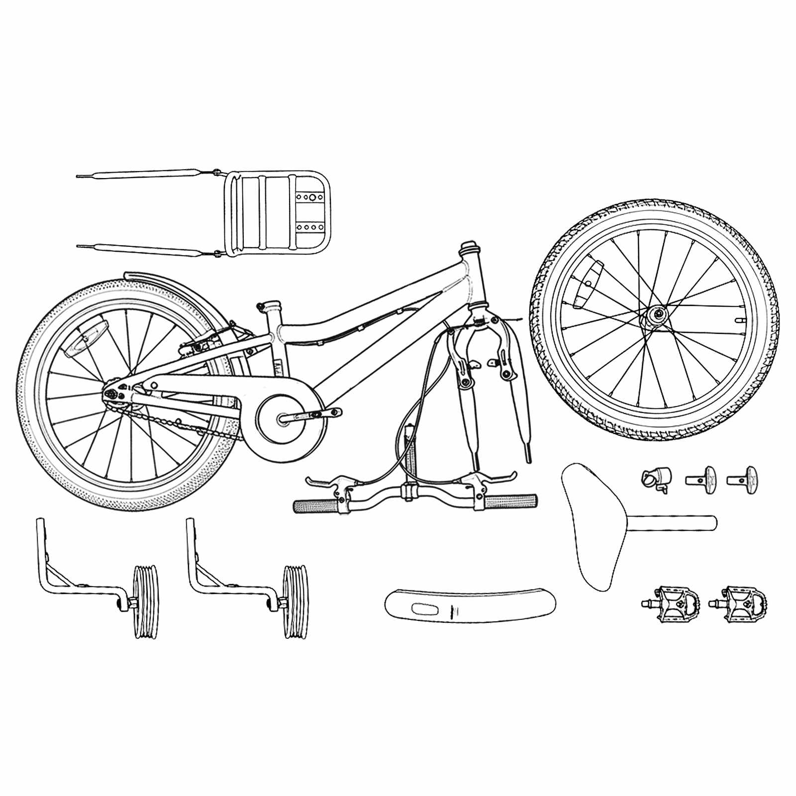 vidaXL Kinderfiets 20 Inch voor 6-11 jaar oud Oranje Zwart