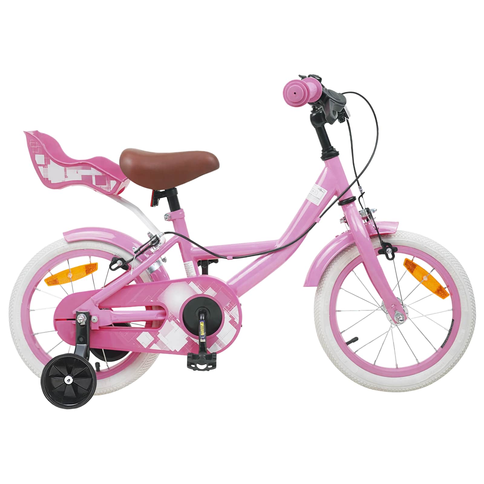 vidaXL Kinderfiets 12 Inch voor 2-4 jaar oud Lichtroze