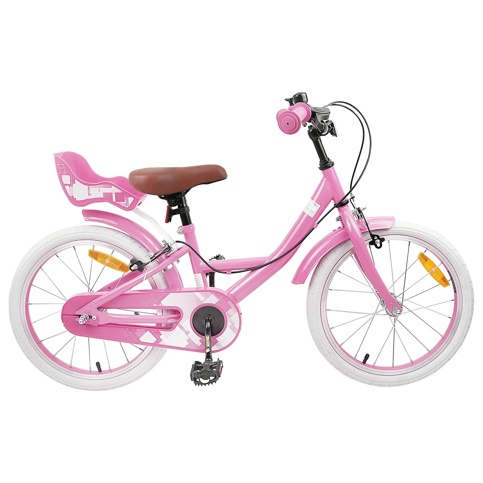 vidaXL Kinderfiets 12 Inch voor 2-4 jaar oud Lichtroze