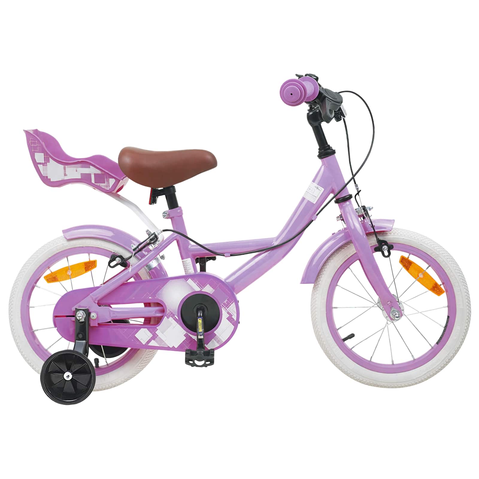 vidaXL Kinderfiets 12 Inch voor 2-4 jaar oud Lichtroze