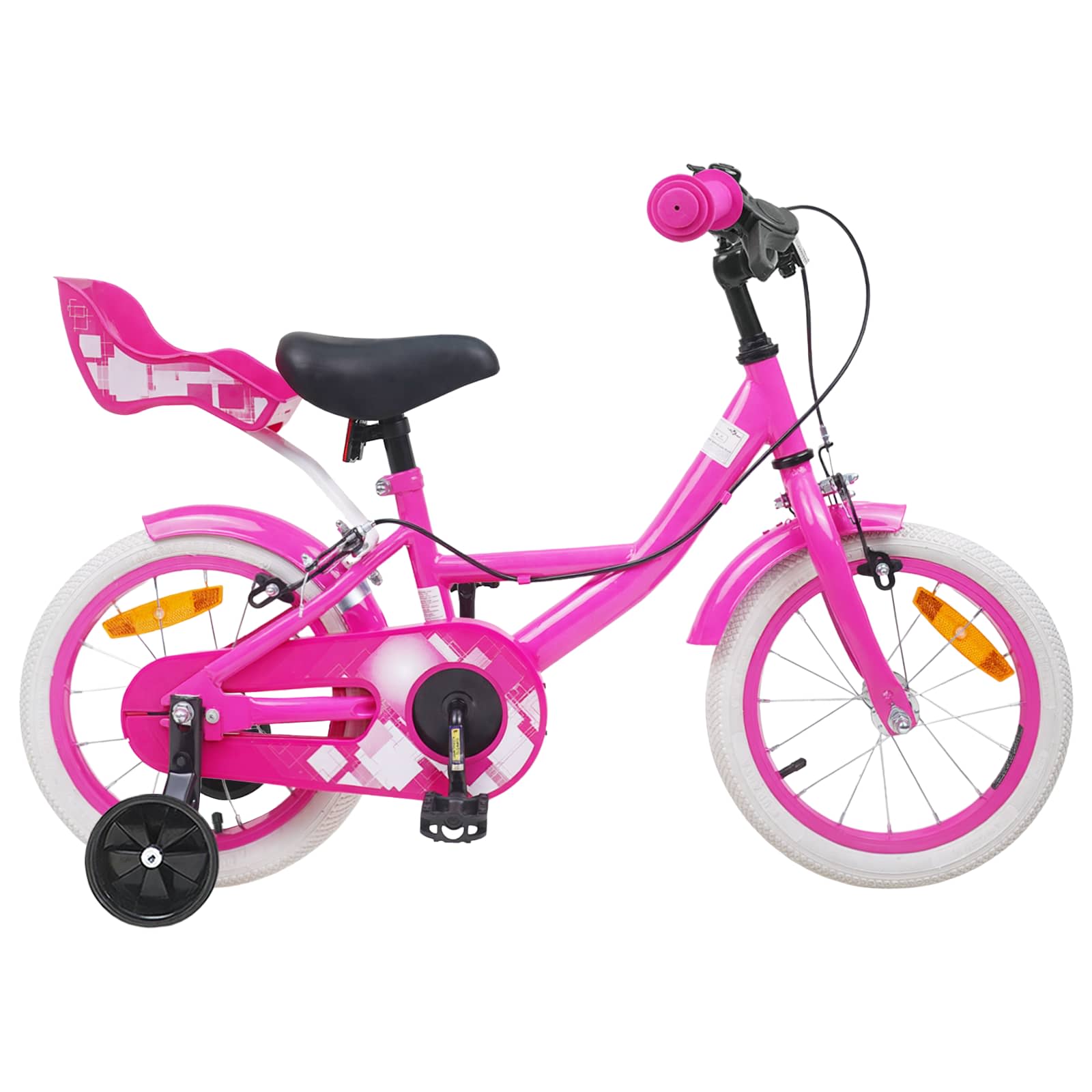 vidaXL Kinderfiets 12 Inch voor 2-4 jaar oud Lichtroze