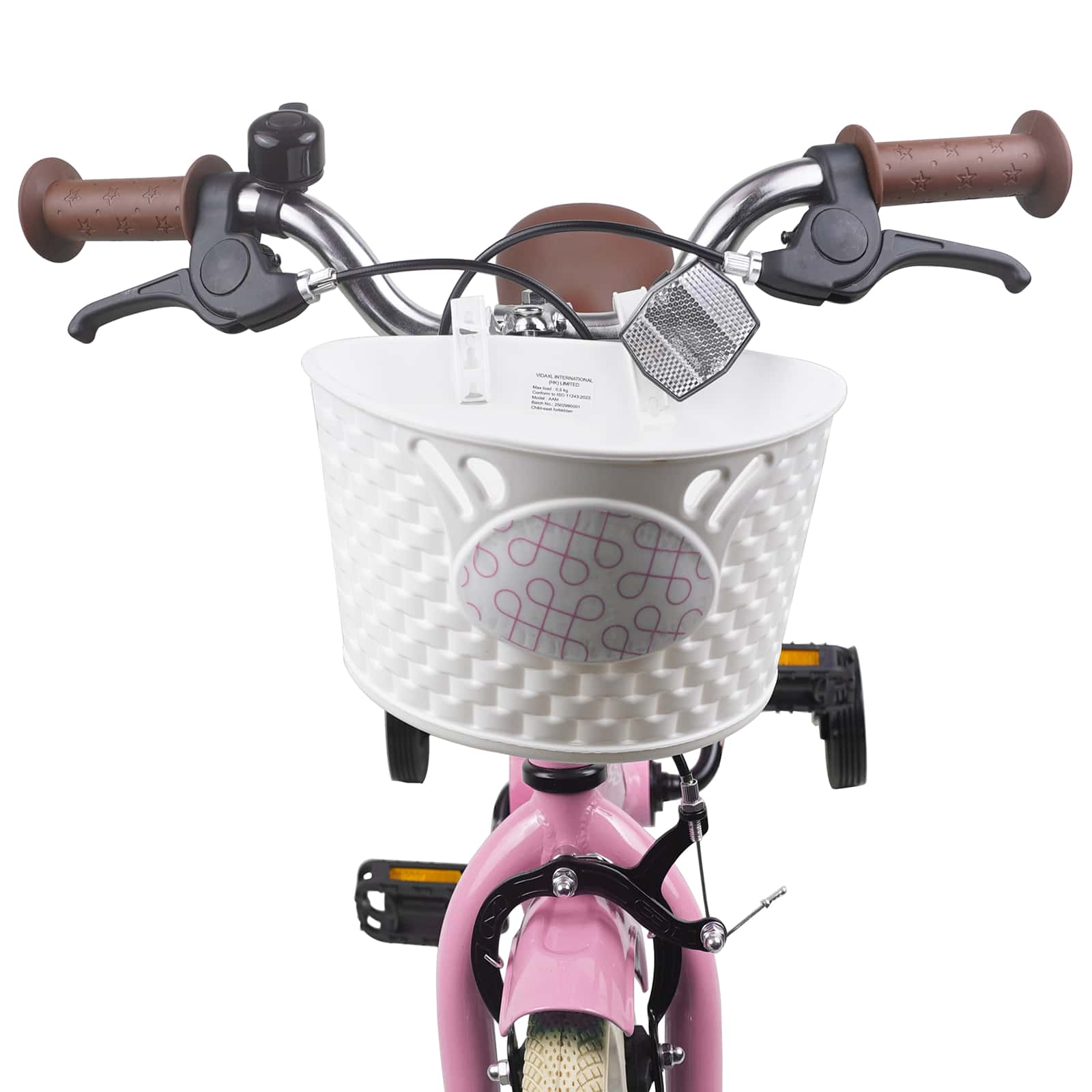 vidaXL Kinderfiets 12 Inch voor 2-4 jaar oud Lichtroze