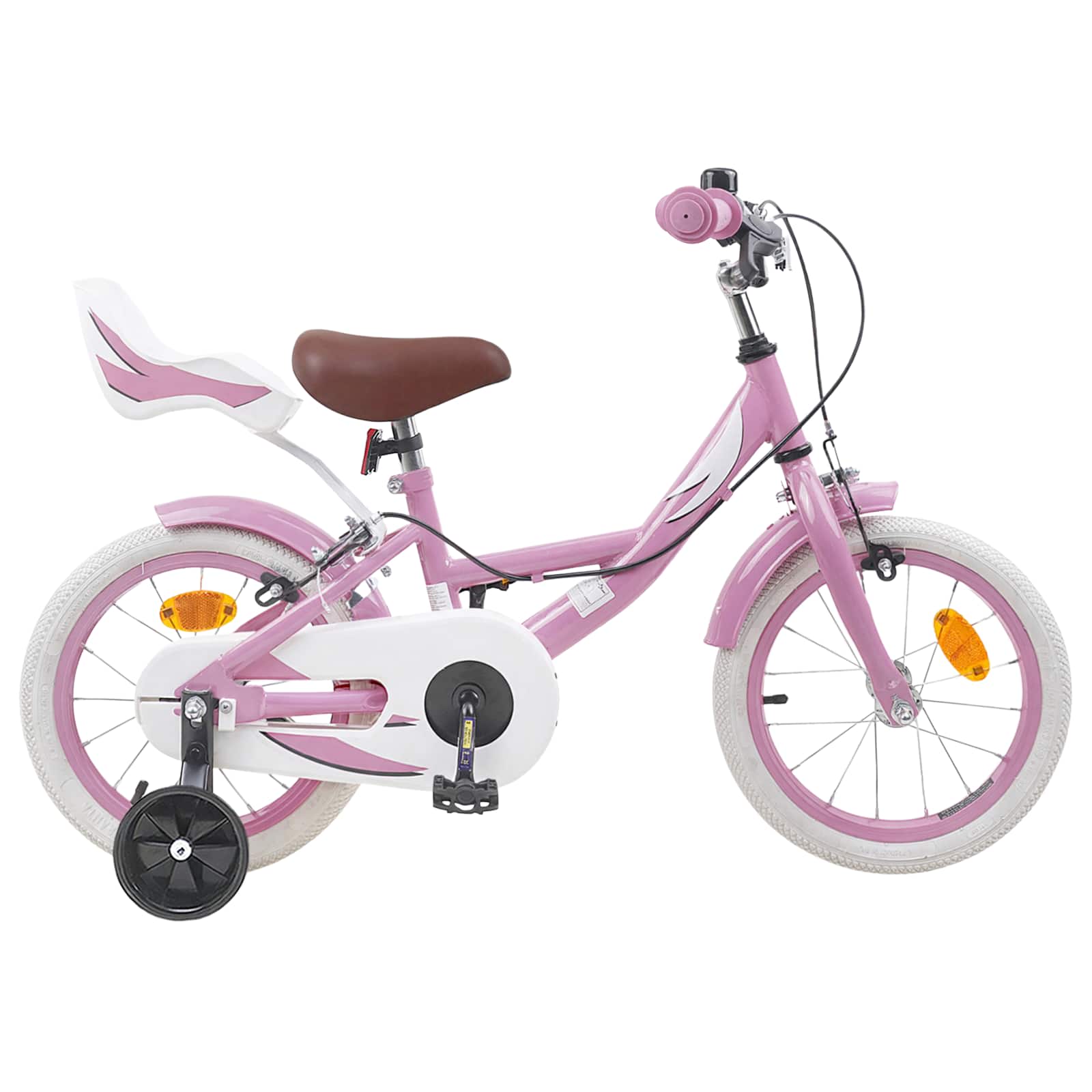 vidaXL Kinderfiets 12 Inch voor 2-4 jaar oud Lichtroze