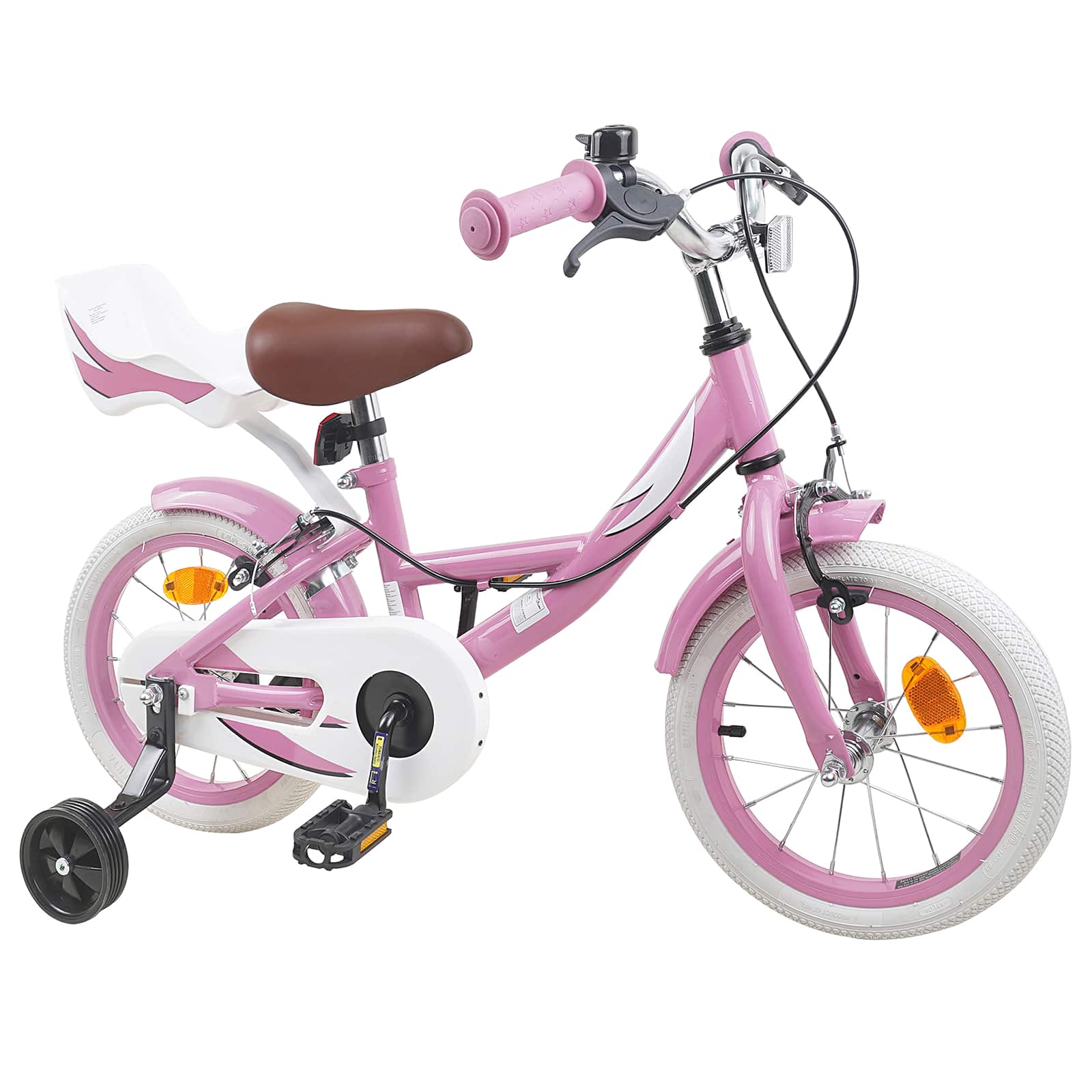 vidaXL Kinderfiets 12 Inch voor 2-4 jaar oud Lichtroze
