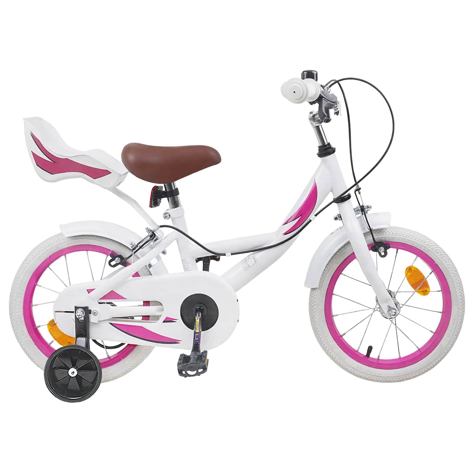 vidaXL Kinderfiets 12 Inch voor 2-4 jaar oud Lichtroze