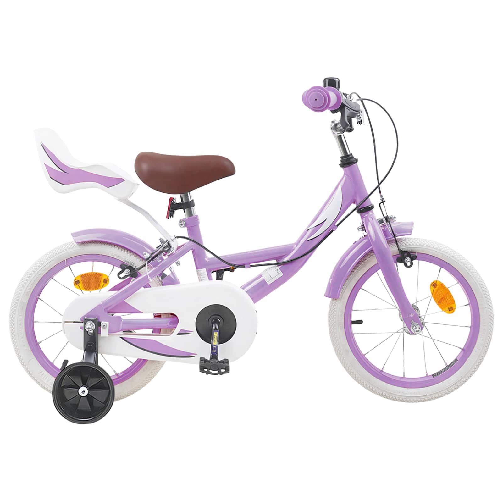 vidaXL Kinderfiets 12 Inch voor 2-4 jaar oud Lichtroze