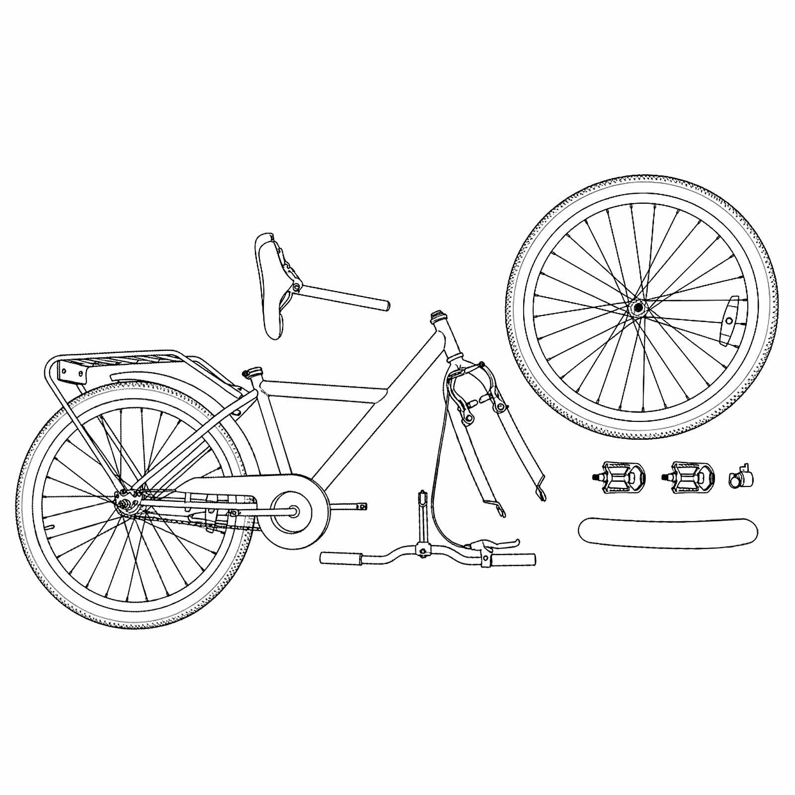 vidaXL Kinderfiets 18 Inch voor 5-7 jaar Paars