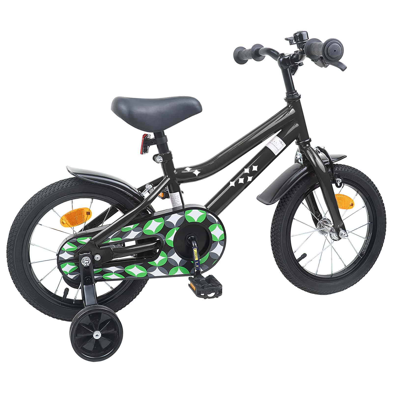 vidaXL Kinderfiets 12 Inch voor 2-4 jaar oud Zwart