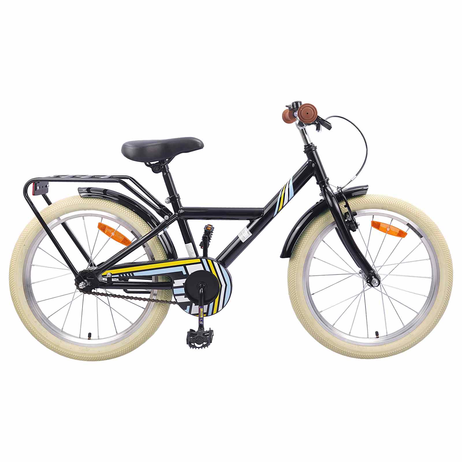 vidaXL Kinderfiets 20 Inch voor 6-11 jaar oud Zwart