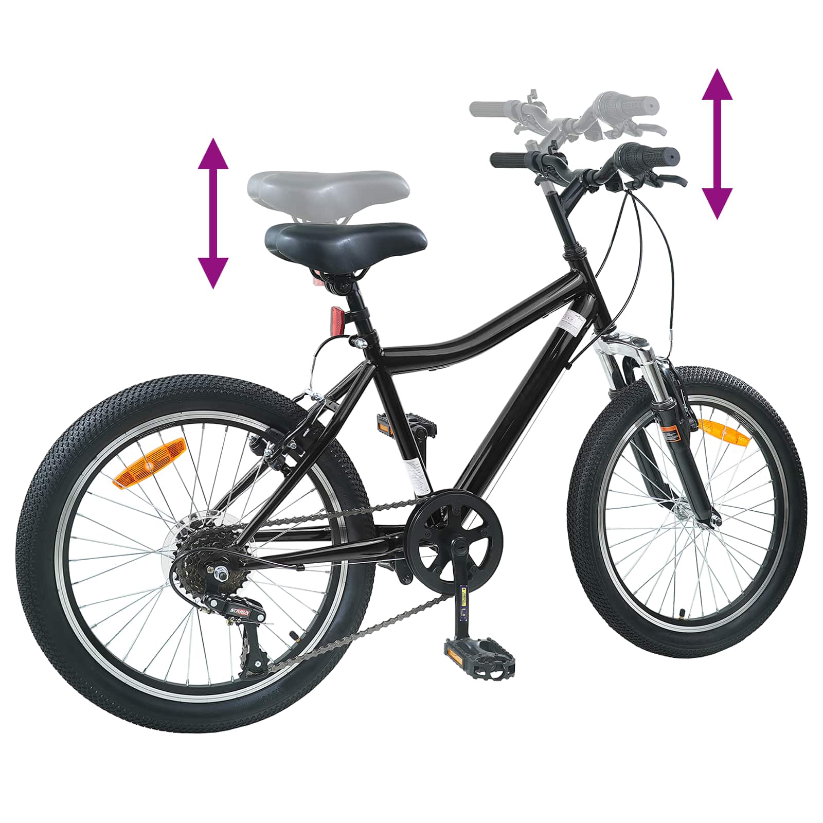 vidaXL Kinderfiets 24 Inch 6-Speed voor 8-12 jaar oud Rood