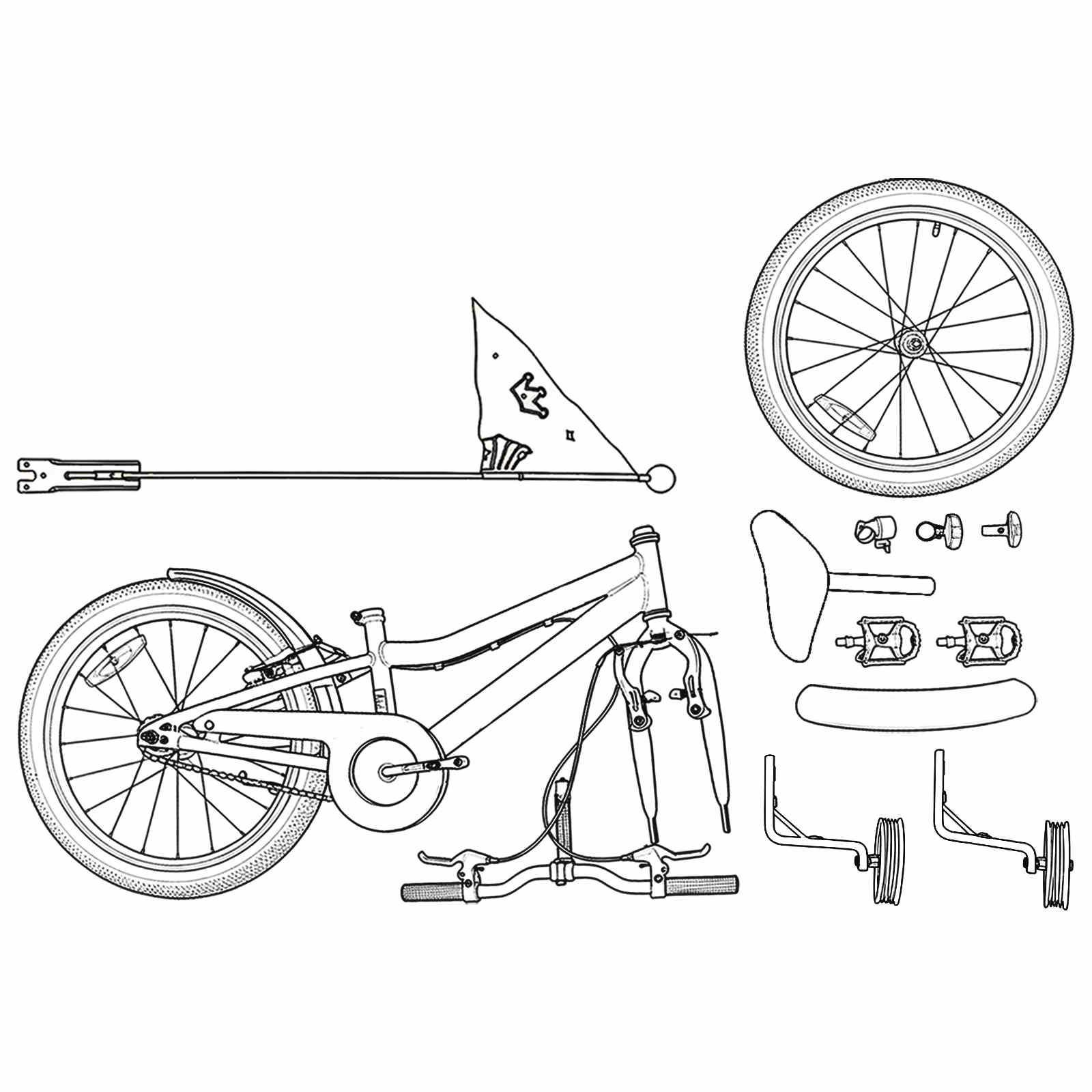 vidaXL Kinderfiets 20 Inch voor 6-11 jaar oud Zwart