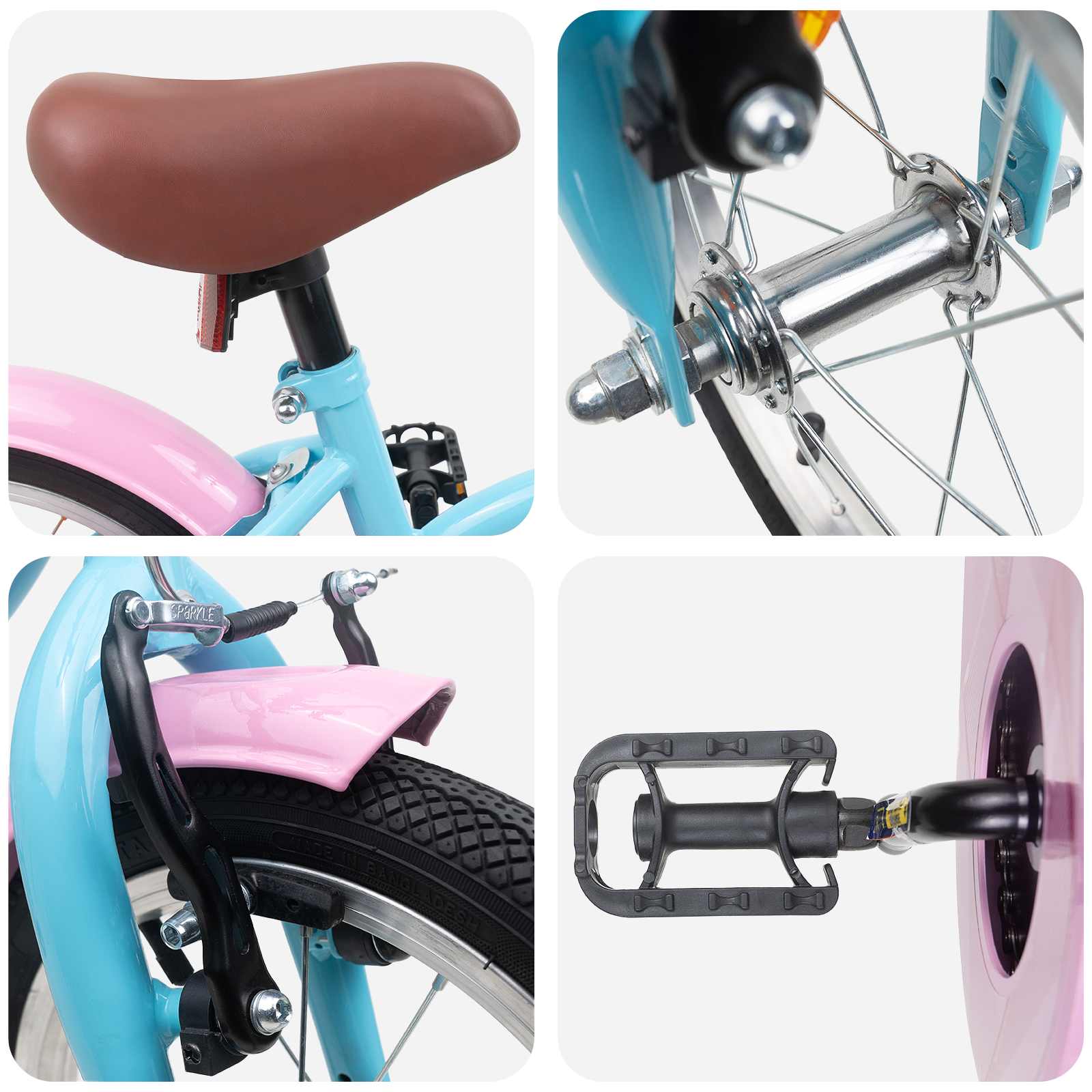 vidaXL Kinderfiets 20 Inch voor 6-11 jaar oud Lichtblauw