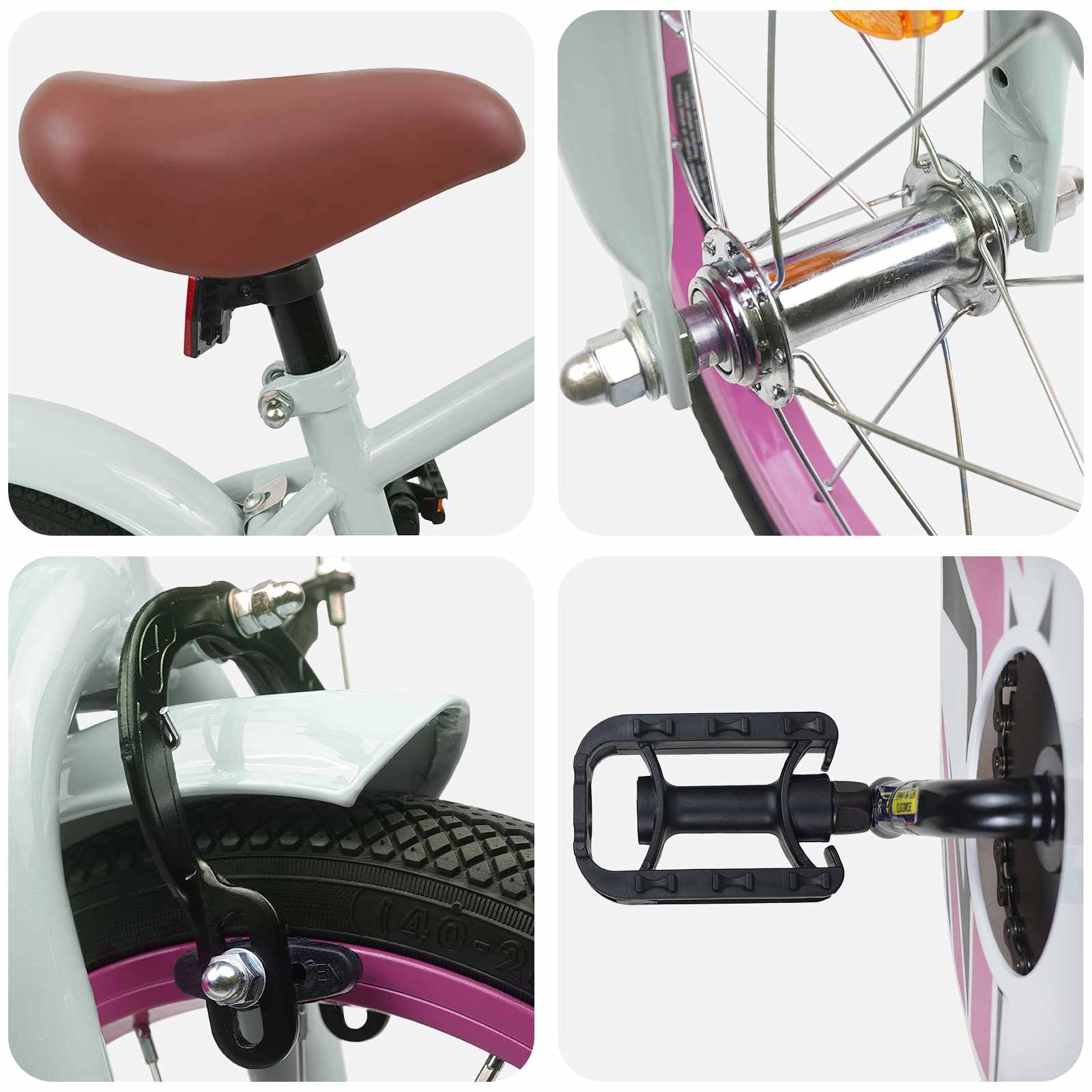 vidaXL Kinderfiets 20 Inch voor 6-11 jaar oud Donkerroze