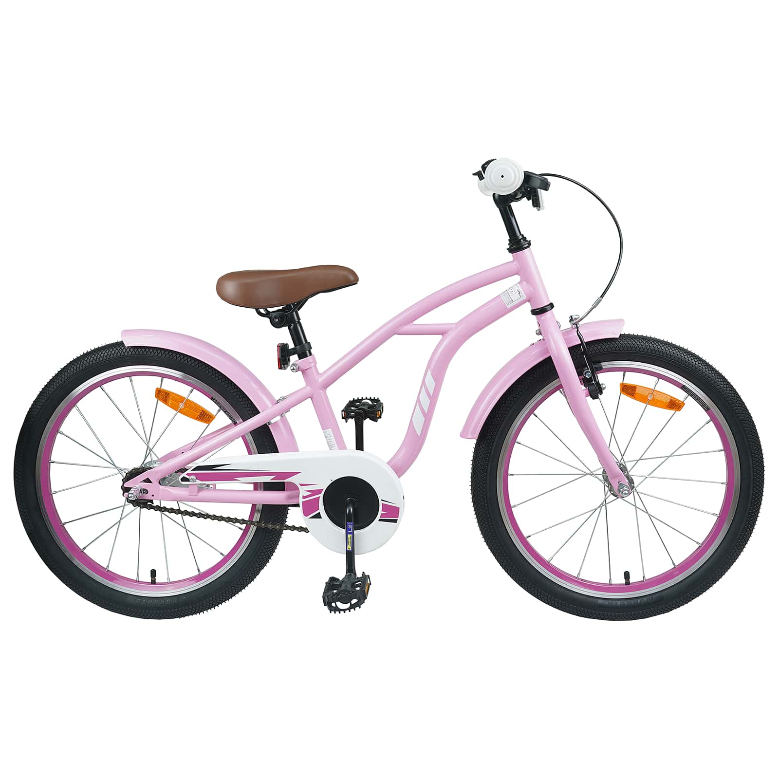 vidaXL Kinderfiets 20 Inch voor 6-11 jaar oud Donkerroze