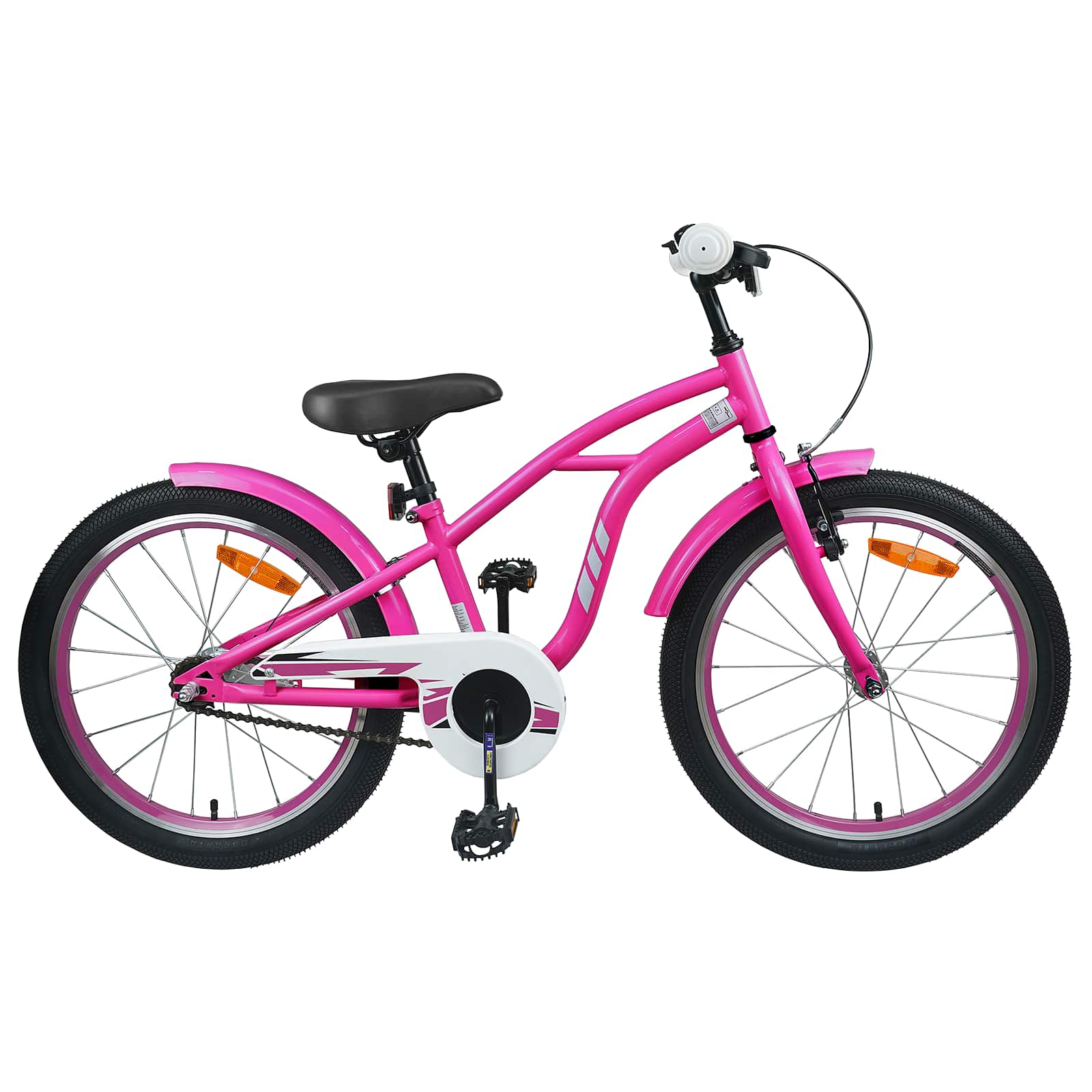 vidaXL Kinderfiets 20 Inch voor 6-11 jaar oud Donkerroze