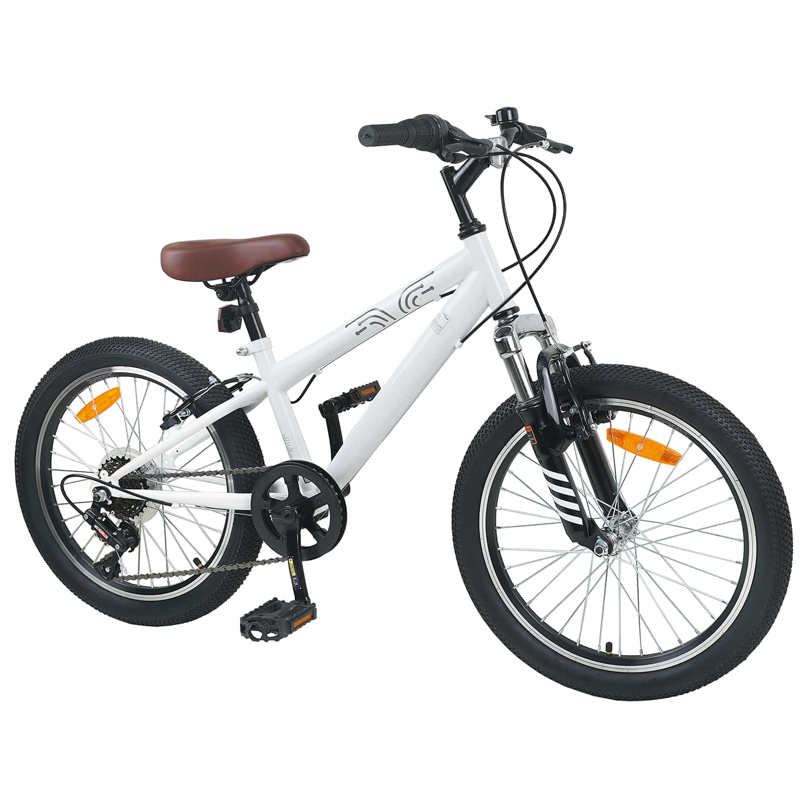 vidaXL Kids Mountain Bike 20 Inch 6-Speed voor 5-8 jaar oud Wit