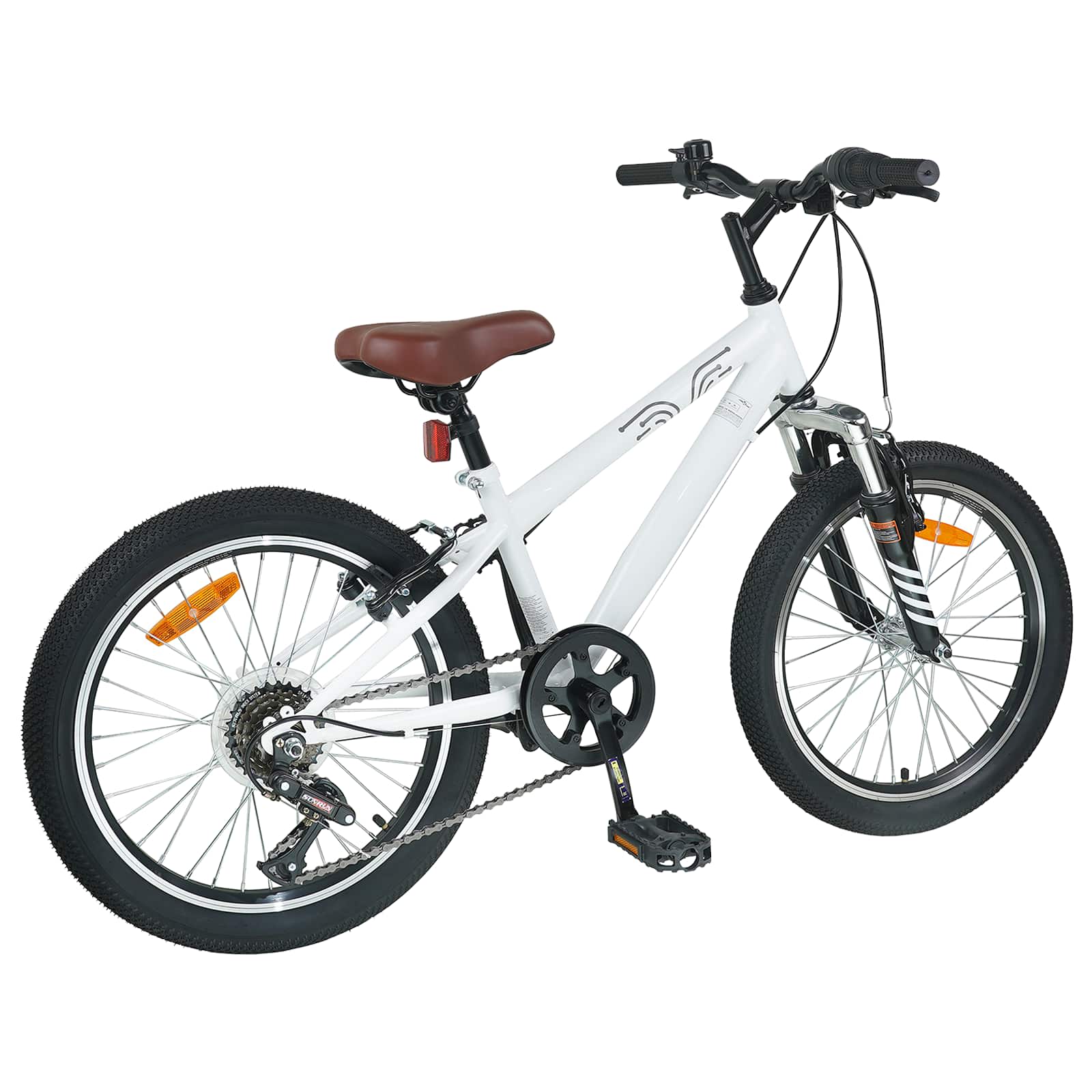 vidaXL Kids Mountain Bike 20 Inch 6-Speed voor 5-8 jaar oud Wit