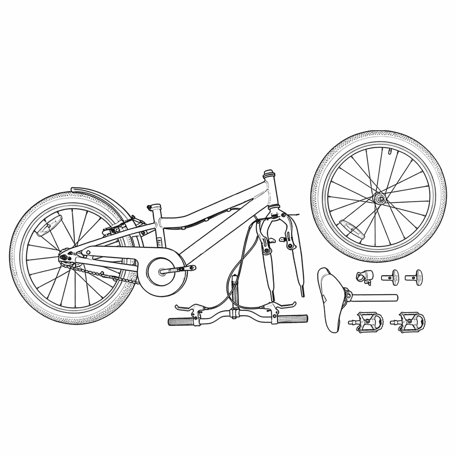 vidaXL Kids Mountain Bike 20 Inch 6-Speed voor 5-8 jaar oud Wit