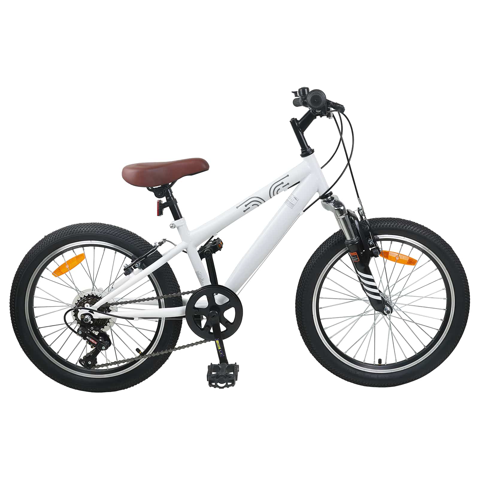 vidaXL Kids Mountain Bike 20 Inch 6-Speed voor 5-8 jaar oud Wit
