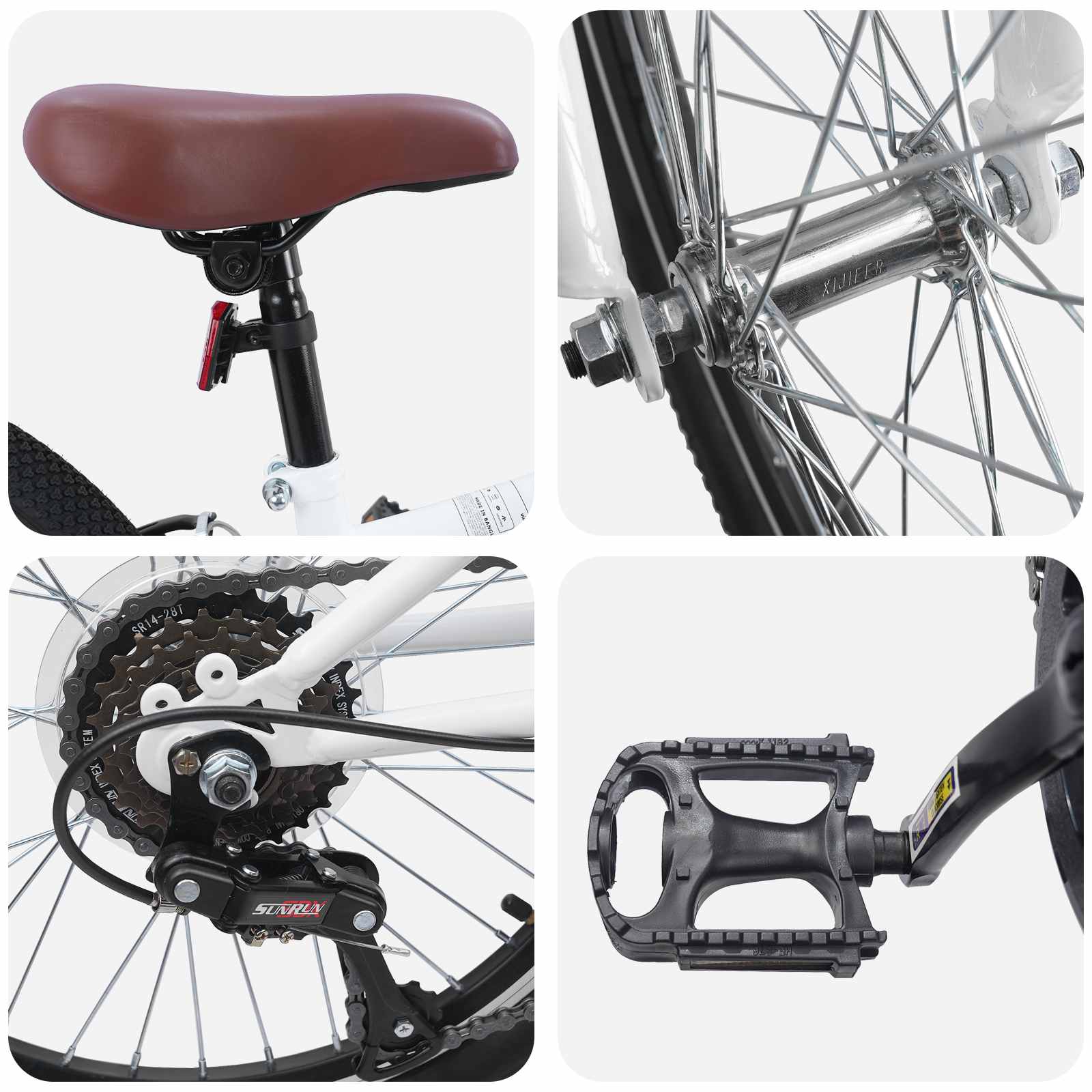 vidaXL Mountainbike 20 Inch 6-Speed voor 5-8 jaar oud Zwart